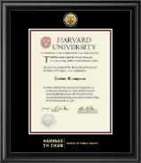 Harvard University diploma frame - Gold Engraved Medallion Diploma Frame in Midnight