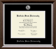 Buffalo State University diploma frame - Silver Engraved Medallion Diploma Frame in Devonshire