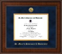 St. Mary's Seminary & University diploma frame - Presidential Gold Engraved Diploma Frame in Madison