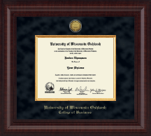 University of Wisconsin Oshkosh diploma frame - Presidential Gold Engraved Diploma Frame in Premier