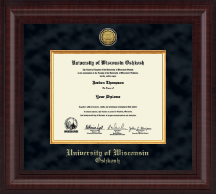 University of Wisconsin Oshkosh diploma frame - Presidential Gold Engraved Diploma Frame in Premier