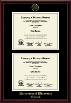 University of Wisconsin Oshkosh diploma frame - Double Diploma Frame in Galleria