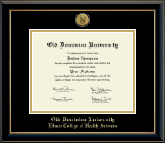 Old Dominion University diploma frame - Gold Engraved Medallion Diploma Frame in Onyx Gold