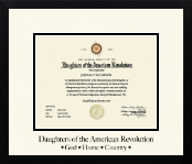 Daughters of the American Revolution certificate frame - Icon Certificate Frame in Gotham