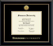 Simmons University diploma frame - Gold Engraved Medallion Diploma Frame in Onyx Gold