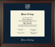 Plaza College diploma frame - Silver Embossed Diploma Frame in Studio