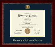 University of California Berkeley diploma frame - Gold Engraved Medallion Diploma Frame in Sutton