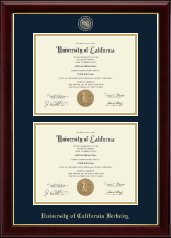University of California Berkeley diploma frame - Double Masterpiece Diploma Frame in Gallery