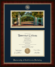 University of California Berkeley diploma frame - Campus Scene Masterpiece Diploma Frame in Murano