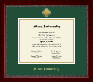 Siena University diploma frame - Gold Engraved Medallion Diploma Frame in Sutton