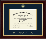 Missouri Baptist University diploma frame - Gold Embossed Diploma Frame in Gallery