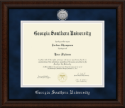 Georgia Southern University diploma frame - Silver Engraved Medallion Diploma Frame in Lenox