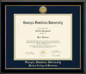 Georgia Southern University diploma frame - Gold Engraved Medallion Diploma Frame in Onyx Gold