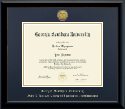 Georgia Southern University diploma frame - Gold Engraved Medallion Diploma Frame in Onyx Gold