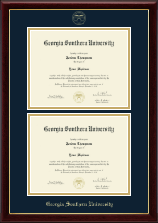 Georgia Southern University diploma frame - Double Diploma Frame in Gallery