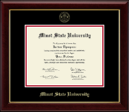 Minot State University diploma frame - Gold Embossed Diploma Frame in Gallery