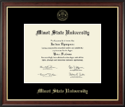 Minot State University diploma frame - Gold Embossed Diploma Frame in Studio Gold