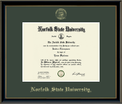 Norfolk State University diploma frame - Gold Embossed Diploma Frame in Onexa Gold