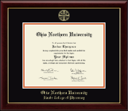 Ohio Northern University diploma frame - Gold Embossed Diploma Frame in Gallery
