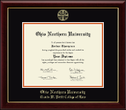 Ohio Northern University diploma frame - Gold Embossed Diploma Frame in Gallery