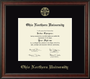 Ohio Northern University diploma frame - Gold Embossed Diploma Frame in Studio