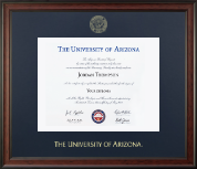 The University of Arizona diploma frame - Gold Embossed Diploma Frame in Studio
