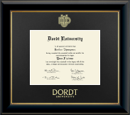 Dordt University diploma frame - Gold Embossed Diploma Frame in Onyx Gold