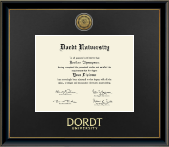 Dordt University diploma frame - Gold Engraved Medallion Diploma Frame in Onexa Gold