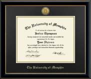 The University of Memphis diploma frame - Gold Engraved Medallion Diploma Frame in Onyx Gold