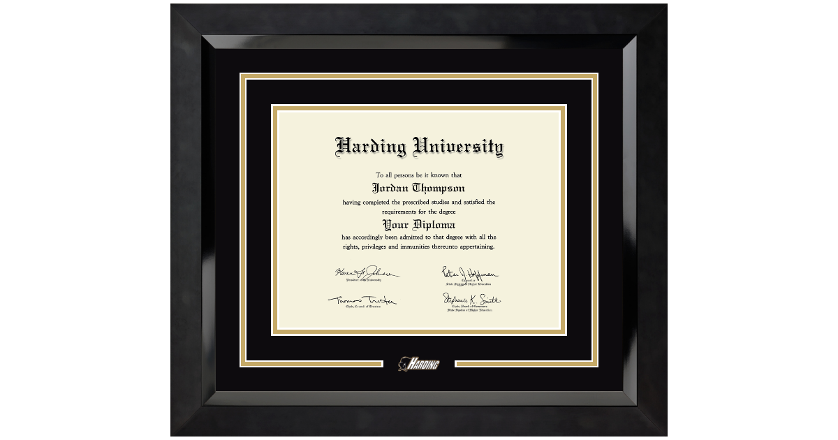 Dimensions Spirit Diploma Frame in Eclipse Harding University - Item ...