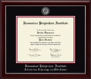 Rensselaer Polytechnic Institute diploma frame - Masterpiece Medallion Diploma Frame in Gallery Silver