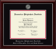 Rensselaer Polytechnic Institute diploma frame - Masterpiece Medallion Diploma Frame in Gallery Silver