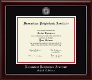 Rensselaer Polytechnic Institute diploma frame - Masterpiece Medallion Diploma Frame in Gallery Silver
