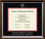 Rensselaer Polytechnic Institute diploma frame - Silver Embossed Diploma Frame in Devonshire