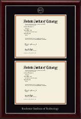 Rochester Institute of Technology diploma frame - Double Diploma Frame in Gallery Silver