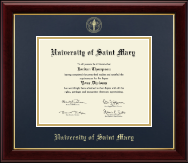University of Saint Mary diploma frame - Gold Embossed Diploma Frame in Gallery