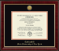 State University of New York College of Agriculture & Technology Cobleskill diploma frame - Gold Engraved Medallion Diploma Frame in Murano