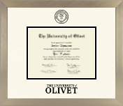 The University of Olivet diploma frame - Icon Diploma Frame in Light Champagne