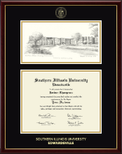 Southern Illinois University at Edwardsville diploma frame - Campus Scene Diploma Frame in Galleria