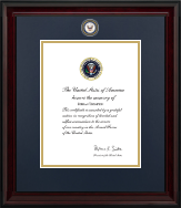 United States Navy certificate frame - Presidential Memorial Certificate Frame in Encore
