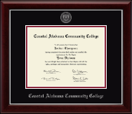 Coastal Alabama Community College diploma frame - Silver Embossed Diploma Frame in Gallery Silver