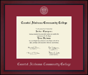 Coastal Alabama Community College diploma frame - Silver Embossed Achievement Edition Diploma Frame in Academy