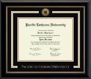 Pacific Lutheran University diploma frame - Showcase Diploma Frame in Onyx Gold