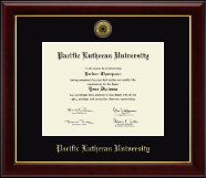 Pacific Lutheran University diploma frame - Gold Engraved Medallion Diploma Frame in Gallery