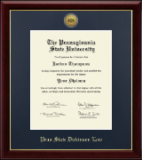 Pennsylvania State University diploma frame - Gold Engraved Medallion Diploma Frame in Gallery