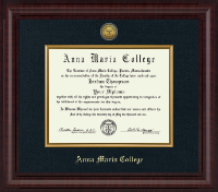 Anna Maria College diploma frame - Presidential Gold Engraved Diploma Frame in Premier