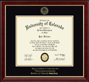 University of Colorado Anschutz diploma frame - Gold Embossed Diploma Frame in Murano