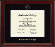 Occidental College diploma frame - Gold Embossed Diploma Frame in Murano
