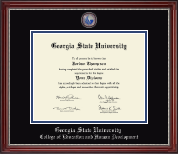 Georgia State University diploma frame - Masterpiece Medallion Diploma Frame in Kensington Silver