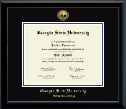 Georgia State University diploma frame - Gold Engraved Medallion Diploma Frame in Onyx Gold